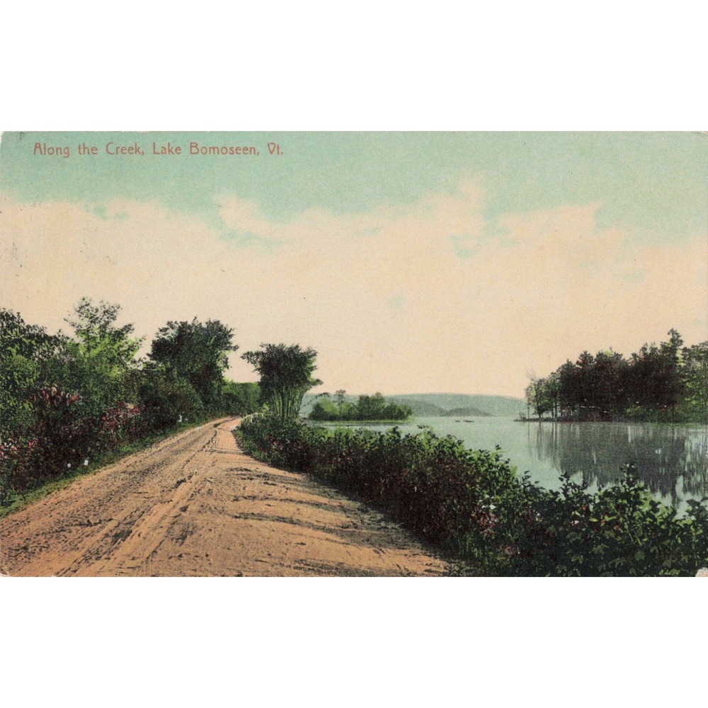 Vintage 1911 Postcard Along the Creek Lake Bomoseen Vermont Hydeville VT VG - Picture 1 of 2